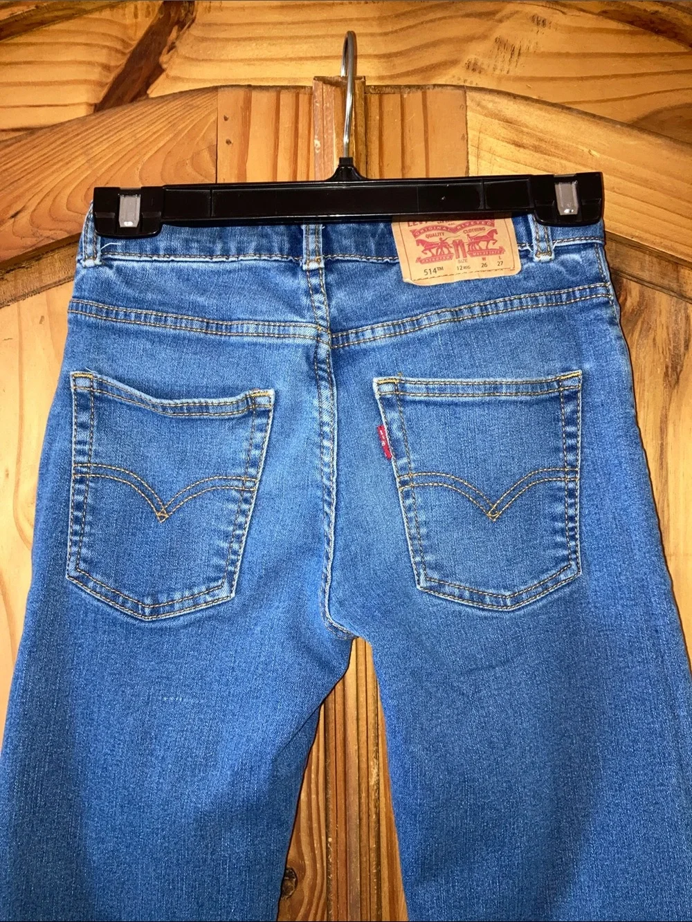 Boys Levi’s 514 blue jeans size 12 (26X27)